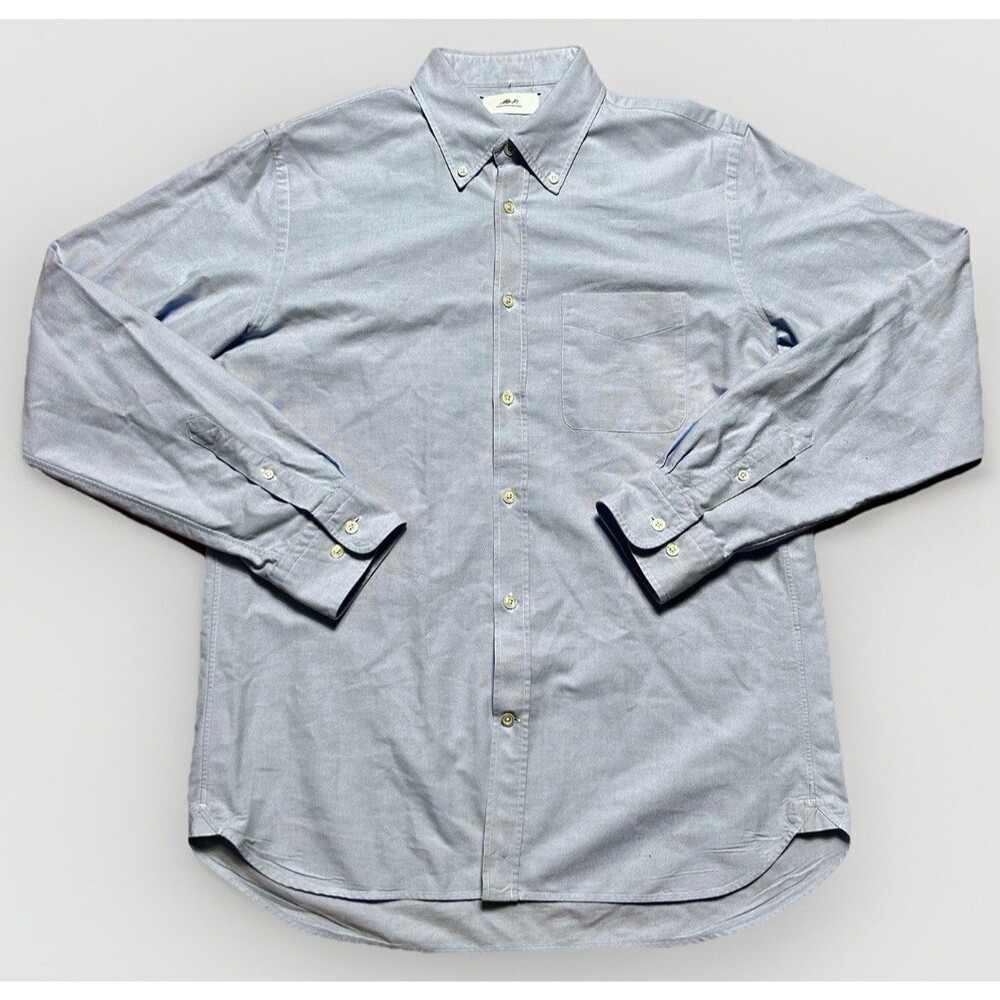 Mr. P Mr. Porter Button Down Collar Cotton Oxford Shirt Mens Size XL Blue